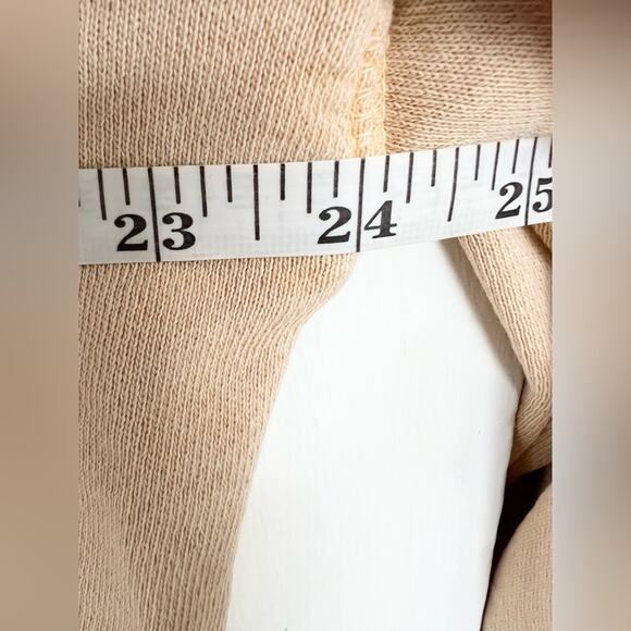 Free people balloon sleeve pullover sweatshirt 100% cotton boho butter yellow L - Picture 9 of 9